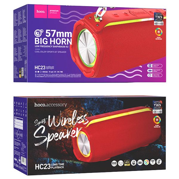 Bluetooth Колонка Hoco HC23 Rick sports Червоний - Зображення 3