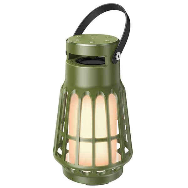 Bluetooth Колонка Hoco BS61 Wild fun outdoor campinh light Olive Зелений