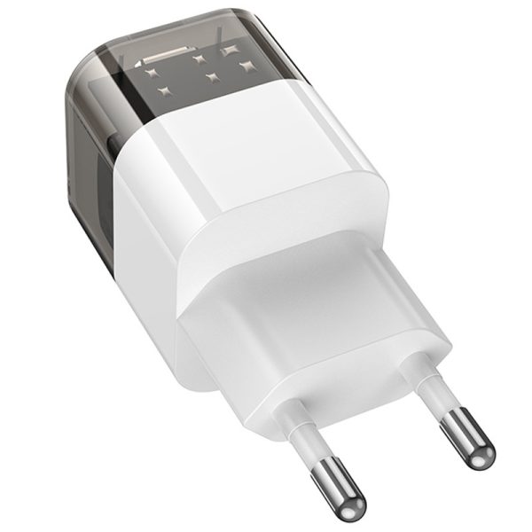 Зарядний пристрій Hoco C125A Прозорий PD20W (1USB-C) Чорний - Зображення 4