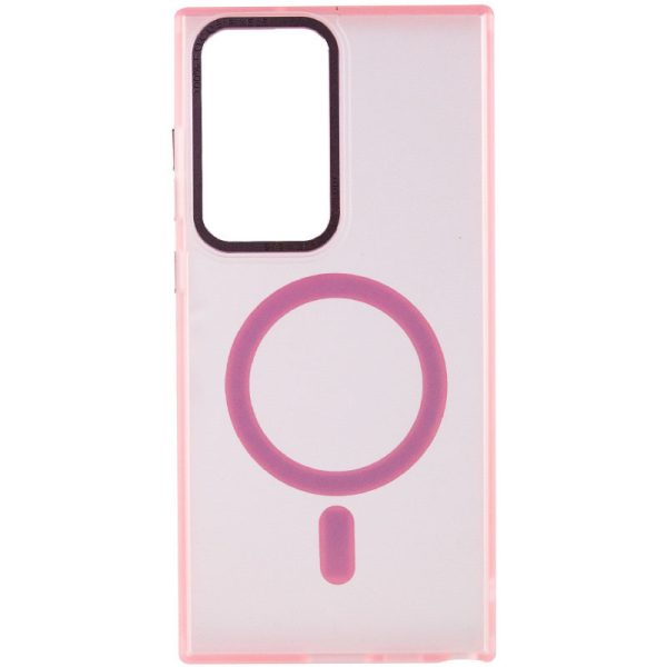 Чохол для Samsung Galaxy S22 Ultra Рожевий TPU Lyon frosted with MagSafe - Зображення 2