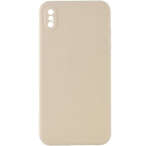Силіконовий чохол для Apple iPhone XS Max Бежевий Candy Full Camera