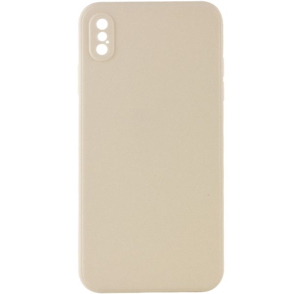 Силіконовий чохол для Apple iPhone XS Max Бежевий Candy Full Camera