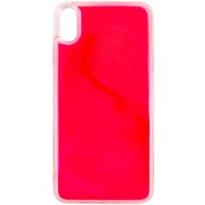 Неоновий чохол для Apple iPhone XS Max Рожевий Neon Sand glow in the dark