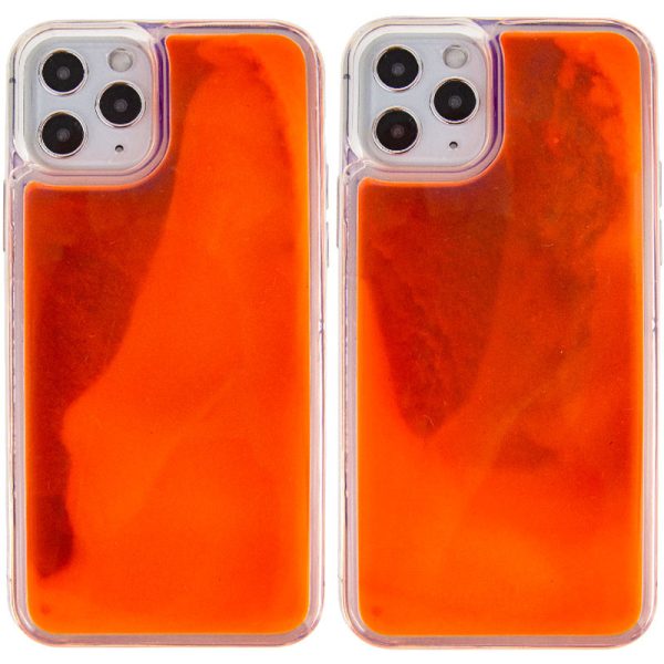 Неоновий чохол для Apple iPhone 11 Pro Фіолетовий / Помаранчевий Neon Sand glow in the dark