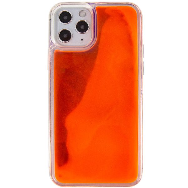 Неоновий чохол для Apple iPhone 11 Pro Фіолетовий / Помаранчевий Neon Sand glow in the dark - Зображення 2