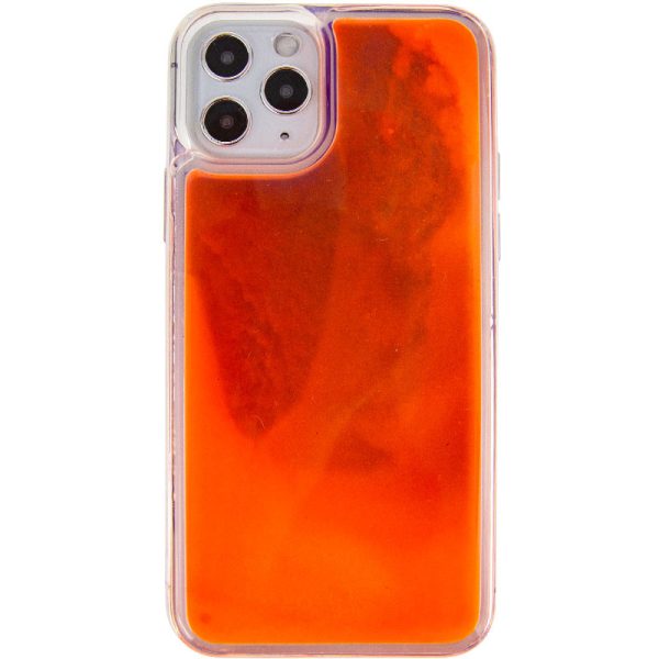 Неоновий чохол для Apple iPhone 11 Pro Фіолетовий / Помаранчевий Neon Sand glow in the dark - Зображення 3