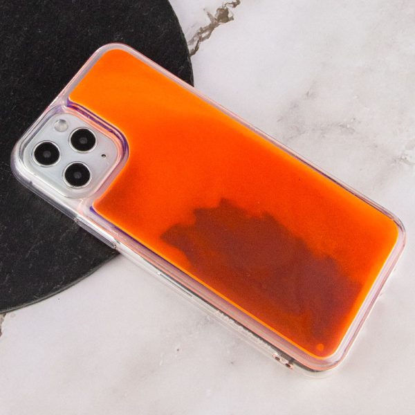 Неоновий чохол для Apple iPhone 11 Pro Фіолетовий / Помаранчевий Neon Sand glow in the dark - Зображення 4