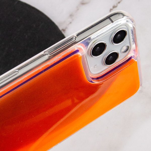 Неоновий чохол для Apple iPhone 11 Pro Фіолетовий / Помаранчевий Neon Sand glow in the dark - Зображення 5