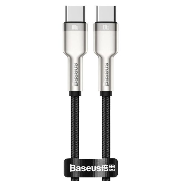 Дата кабель Baseus Cafule Series Metal Type-C to Type-C 100W (1m) (CATJK-C) Чорний