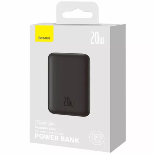 Павербанк Power Bank Baseus Magnetic Mini 20W c БЗП 10000 mAh (PPCX070001) Чорний - Зображення 4