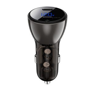 АЗП Acefast B10 metal car charger with digital display 60W (1USB-A/1C) Чорний