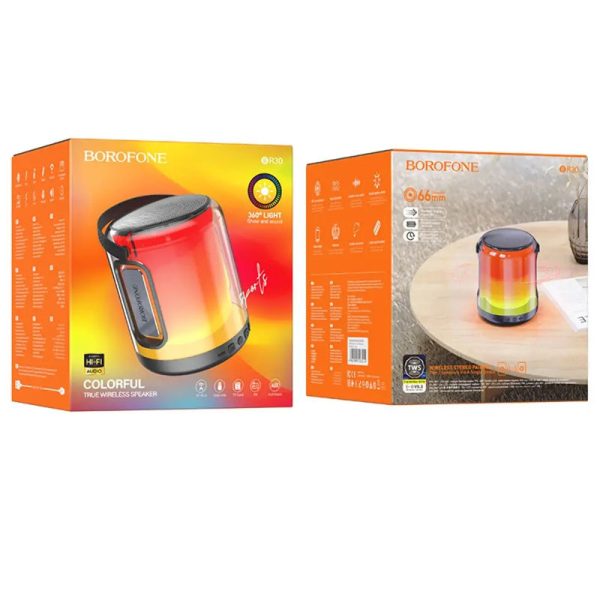 Bluetooth Колонка Borofone BR30 Auspicious colorful sports Чорний - Зображення 2