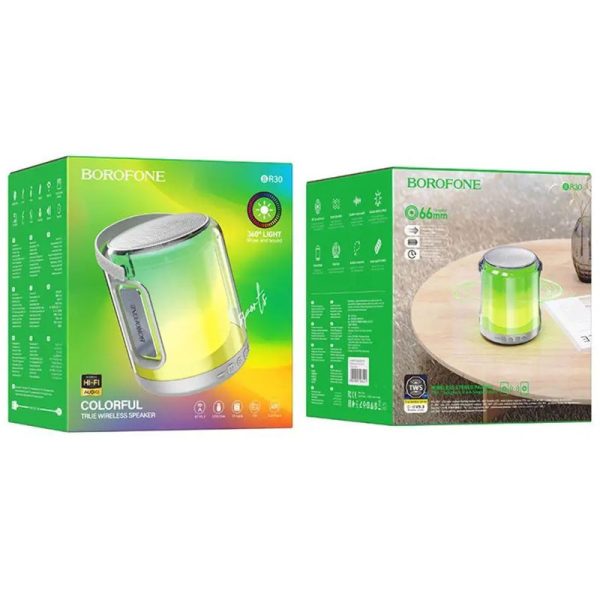 Bluetooth Колонка Borofone BR30 Auspicious colorful sports Сірий - Зображення 4