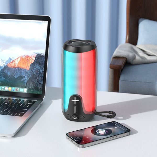 Bluetooth Колонка Borofone BR33 Pulse color sports Чорний - Зображення 3