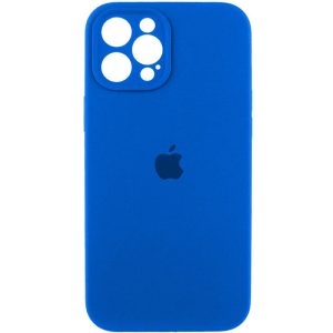 Чохол для iPhone 12 Pro Max Синій Silicone Case Full Camera Protective