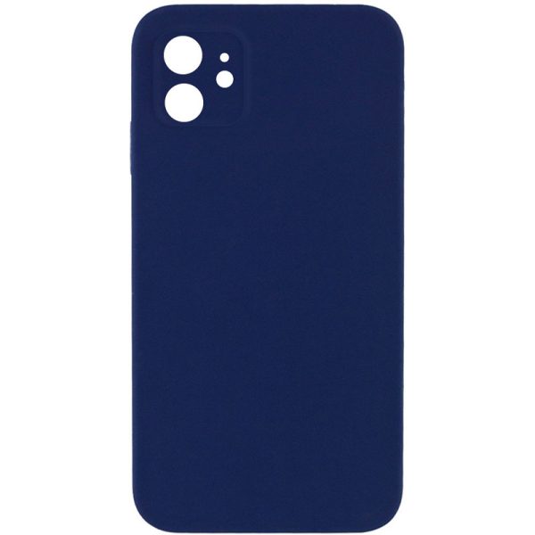 Silicone Case Square Full Camera Protective NOLOGO для Apple iPhone 11 Темно-синій