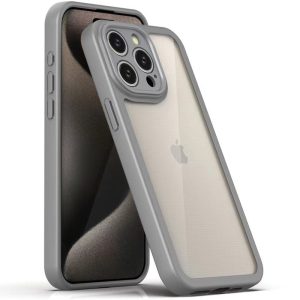 Чохол для iPhone 12 Pro Max Сірий Прозорий + Colour 1,5mm