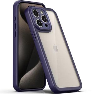 Чохол для iPhone 12 Pro Max Фіолетовий Прозорий + Colour 1,5mm