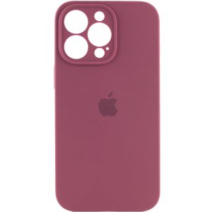 Чохол для iPhone 14 Pro Max Бордовий Silicone Case Full Camera Protective