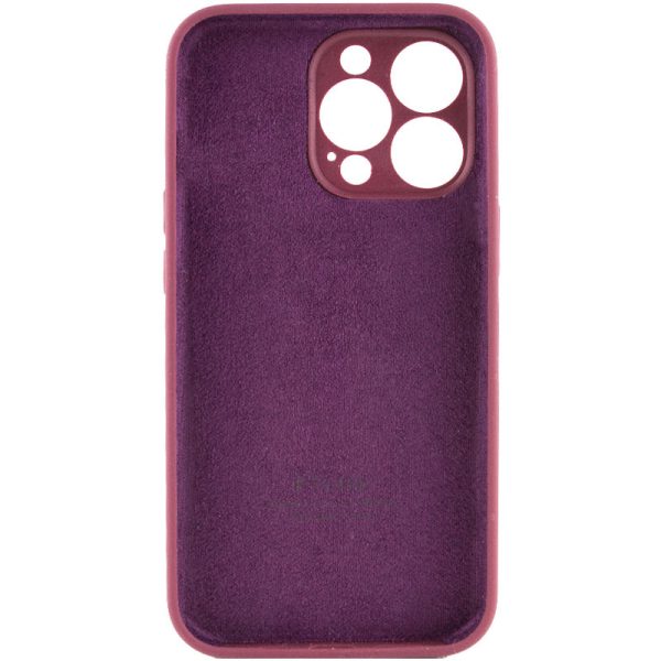Чохол для iPhone 14 Pro Max Бордовий Silicone Case Full Camera Protective - Зображення 2