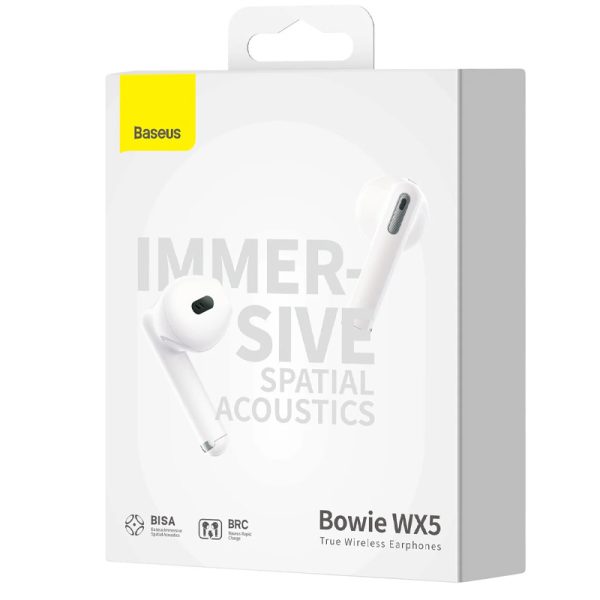 Бездротові TWS навушники Baseus Bowie WX5 (A00051000213-00) Білий - Зображення 6