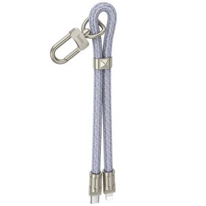 Дата кабель-шнурок Hoco GH5 Elegant Type-C to Lightning (0.21m) Синій