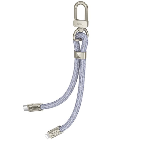 Дата кабель-шнурок Hoco GH5 Elegant Type-C to Lightning (0.21m) Синій - Зображення 3