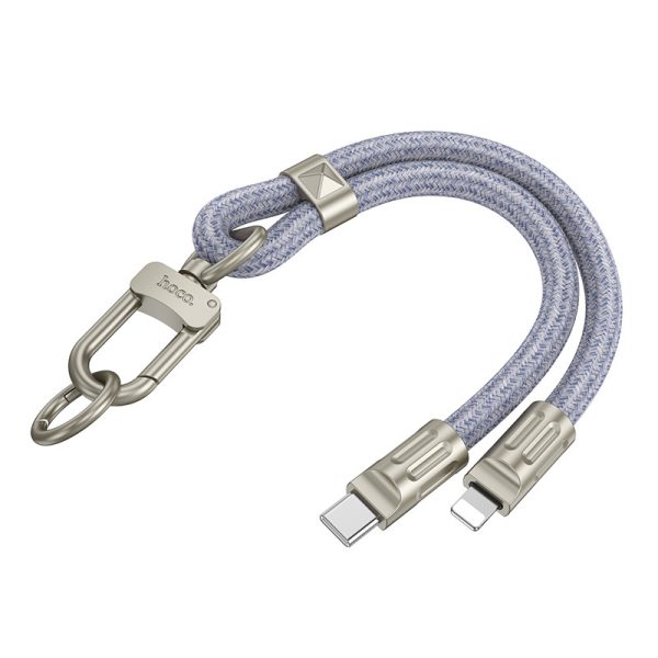 Дата кабель-шнурок Hoco GH5 Elegant Type-C to Lightning (0.21m) Синій - Зображення 4