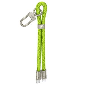 Дата кабель-шнурок Hoco GH5 Elegant Type-C to Lightning (0.21m) Fluorescent Зелений