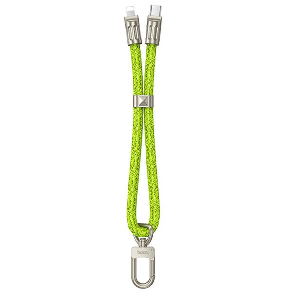 Дата кабель-шнурок Hoco GH5 Elegant Type-C to Lightning (0.21m) Fluorescent Зелений - Зображення 2