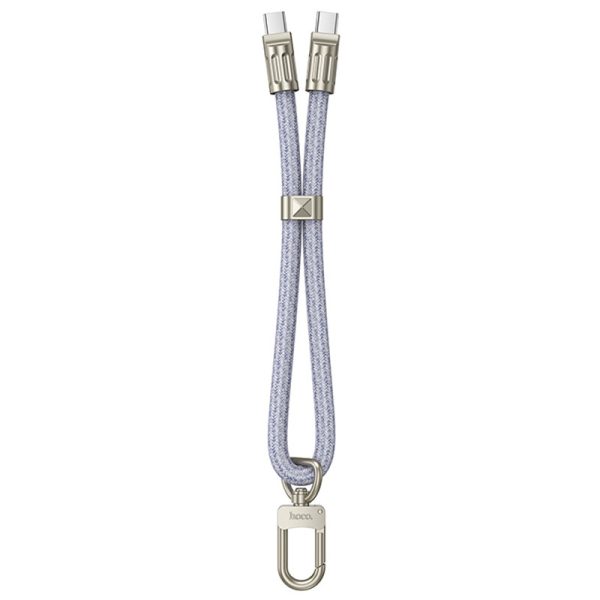 Дата кабель-шнурок Hoco GH5 Elegant Type-C to Type-C (0.21m) Синій - Зображення 2