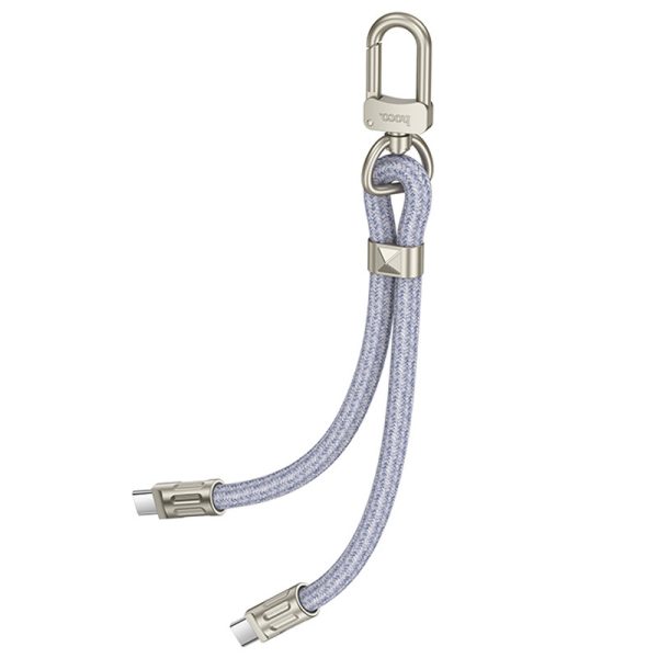 Дата кабель-шнурок Hoco GH5 Elegant Type-C to Type-C (0.21m) Синій - Зображення 3