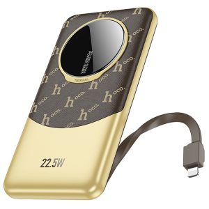 Павербанк Power Bank Hoco Q29 Nobility 22.5W+PD20W + Lightning 10000 mAh Коричневий