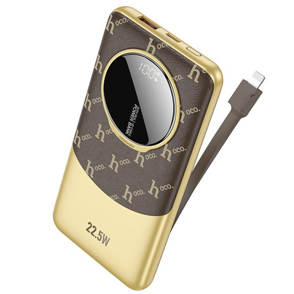 Павербанк Power Bank Hoco Q29 Nobility 22.5W+PD20W + Lightning 10000 mAh Коричневий - Зображення 2