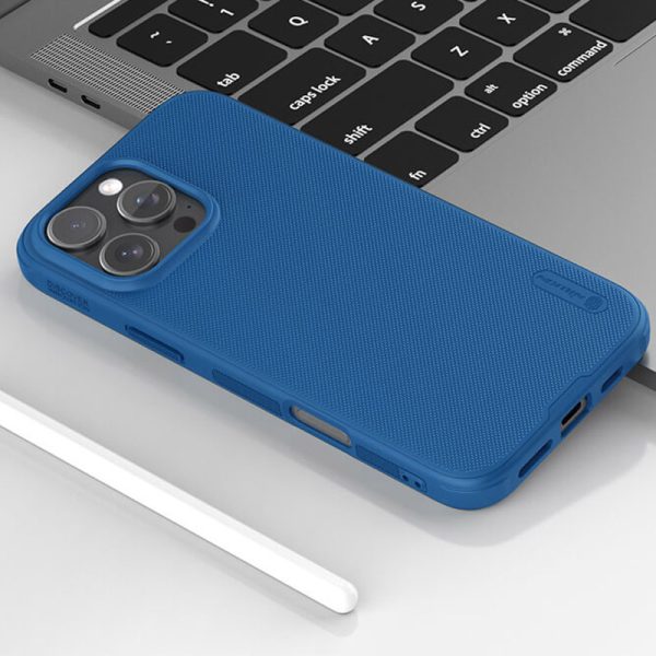Чохол для iPhone 16 Pro Синій Nillkin Matte Magnetic Pro - Зображення 7