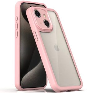Чохол для iPhone 13 Рожевий Прозорий + Colour 1,5mm