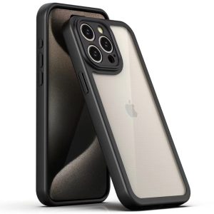 Чохол для iPhone 14 Pro Max Чорний Прозорий + Colour 1,5mm