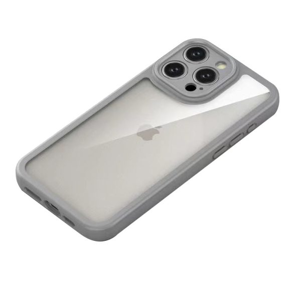 Чохол для iPhone 14 Pro Max Сірий Прозорий + Colour 1,5mm - Зображення 3