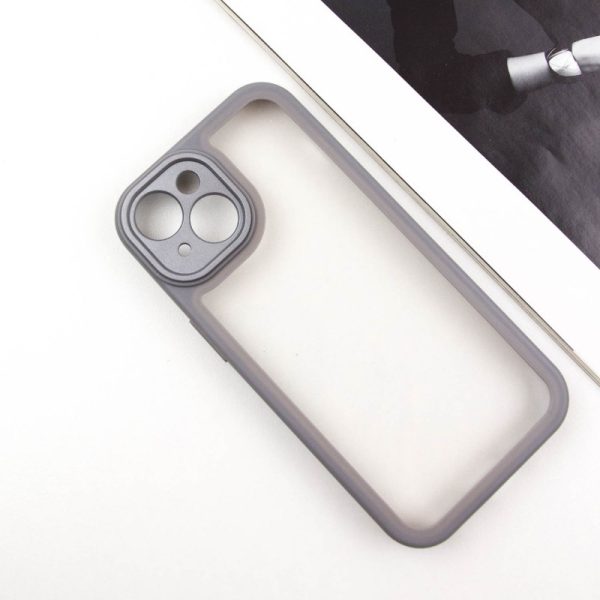 Чохол для iPhone 15 Сірий Прозорий + Colour 1,5mm - Зображення 2
