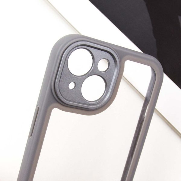 Чохол для iPhone 15 Сірий Прозорий + Colour 1,5mm - Зображення 3