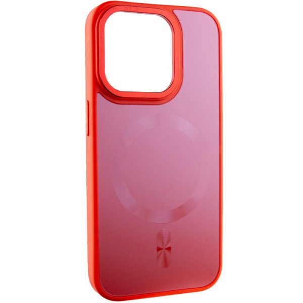 Чохол для iPhone 15 Pro Max Червоний TPU+Glass Sapphire Midnight Open Camera with MagSafe - Зображення 2