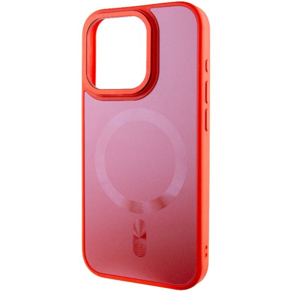 Чохол для iPhone 15 Pro Max Червоний TPU+Glass Sapphire Midnight Open Camera with MagSafe - Зображення 3