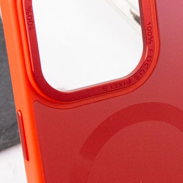 Чохол для iPhone 15 Pro Max Червоний TPU+Glass Sapphire Midnight Open Camera with MagSafe - Зображення 6