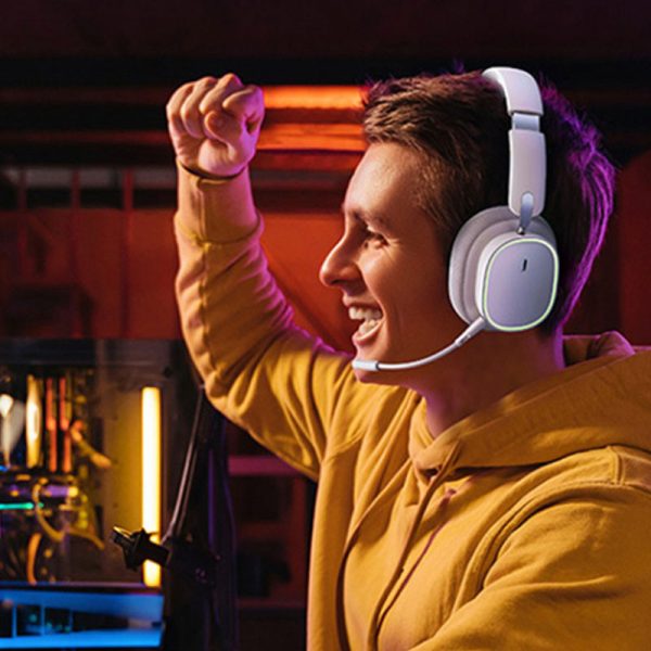 Накладні бездротові навушники Baseus AeQur GH02 Gaming (A00050800) Білий - Зображення 6