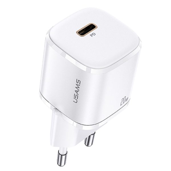 Зарядний пристрій Usams US-CC124 T36 20W Super Si (1USB-C) Білий