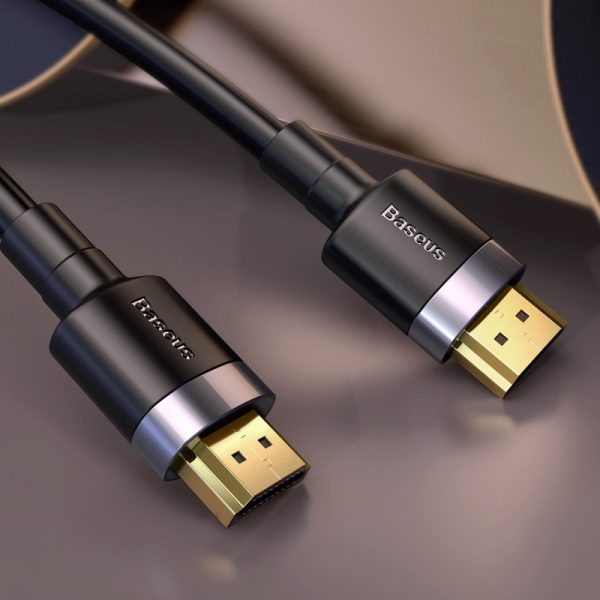 Дата кабель Baseus HDMI Cafule Series 4KHDMI Male To 4KHDMI Male (2m) (CADKLF-F) Чорний - Зображення 4