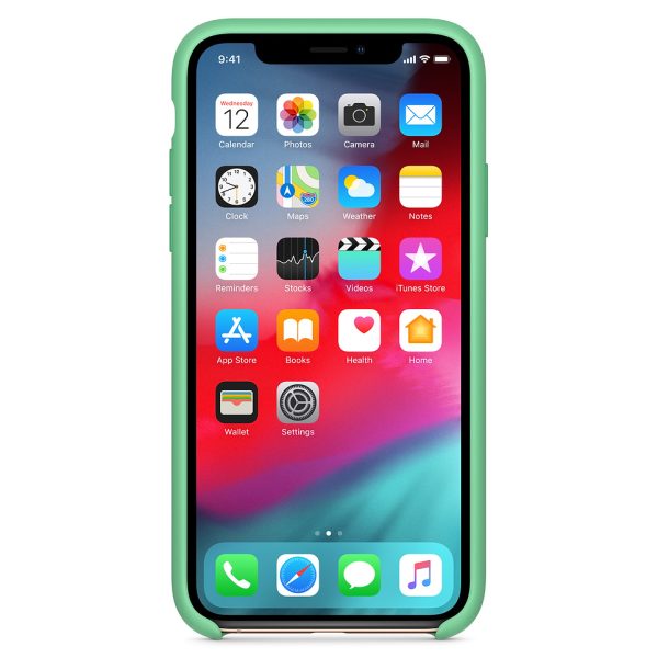 Чохол для iPhone XS Max Зелений Silicone Case without Logo - Зображення 2