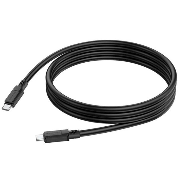 Дата кабель Borofone BX81 Type-C to Type-C 60W (1m) Чорний - Зображення 4