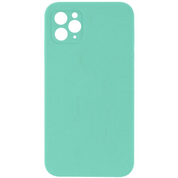 Silicone Case Square Full Camera Protective NOLOGO для Apple iPhone 11 Pro Бірюзовий
