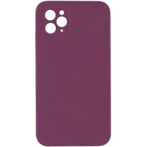 Silicone Case Square Full Camera Protective NOLOGO для Apple iPhone 11 Pro Бордовий